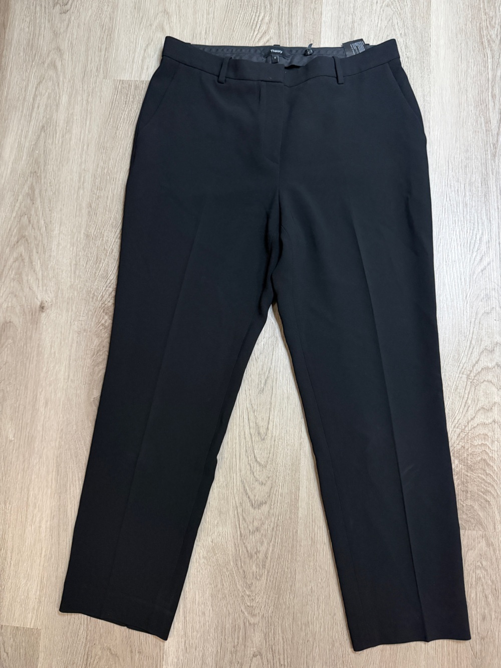 Theory Black Women's Dress Pants - Slim Tailored Waistband
